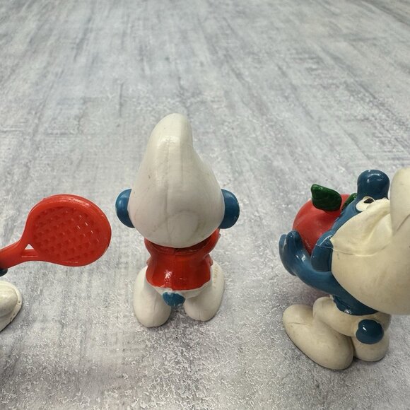 Schleich Smurf Lot of 6 Smurf Figures Vintage Peyo USED 70 80s Teacher Smurfette - Picture 11 of 16